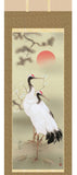 Sankoh Kakejiku - 37C1-001 - Sho Chiku Bai Tsuru Kame (Pair of Cranes & Pine, Bamboo, and Plum) - Free Shipping
