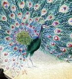 Saikosha - #006-10 Peacock (Cloisonné ware ornamental plate) 36.00 cm - Free Shipping