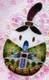 Saikosha - #008-11 Okiagaribina (Cloisonné ware ornamental plate) - Free Shipping