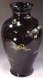 Fujii Kinsai Arita Japan - Tenmokuyu Gold & Platinum Rise Dragon vase 30.60 cm  - Free Shipping