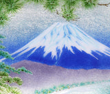 Saikosha - EX-04 Mt. Fuji from Miho no Matsubara (Cloisonné ware ornamental plate) - Free Shipping