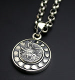 Saito - Dragon Crest Emblem Silver Pendant Top