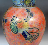 Fujii Kinsai Arita Japan - Yurisai Kinran Kozuchi vase 24.00 cm    (Superlative Collection) - Free Shipping
