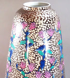 Fujii Kinsai Arita Japan - Somenishiki Platinum Hototogisu  Vase 60.60 cm - Free Shipping