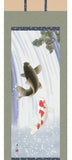 Sankoh Kakejiku - 25F4-031  Fuufu Taki nobori goi (Pine & pair of carps) - Free Shipping