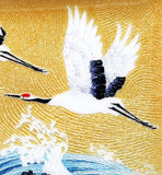 Saikosha - #004-15 Soukaku (Pair of crane) & wave splash (Cloisonné ware ornamental plate) - Free Shipping