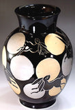 Fujii Kinsai Arita Japan - Tenmokuyu Gold & Platinum Rabbit Vase 23.80 cm - Free Shipping