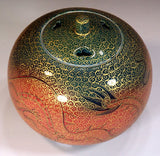 Fujii Kinsai Arita Japan - Yurisai Kinran Rise Dragon Incense burner (Superlative Collection) - Free Shipping