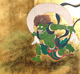 Tominaga Jyuho - Japanese Traditional Hand Paint Byobu (Gold Leaf Folding Screen) - X170 - Free Shipping