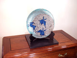 Fujii Kinsai Arita Japan - Somenishiki Platinum Rabbit Ornamental plate 30.80 cm - Free Shipping
