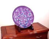 Fujii Kinsai Arita Japan - Somenishiki Kinsai Plam Ornamental plate 39.50 cm - Free Shipping