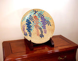 Fujii Kinsai Arita Japan - Somenishiki Golden Wisteria Ornamental plate 39.50 cm - Free Shipping