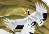 Saikosha - #006-11 Soukaku (Pair of crane) & Rising Sun (Cloisonné ware ornamental plate) 36.00 cm - Free Shipping