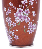 Saikosha - #009-20 Sakura (Cloisonné ware vase) - Free Shipping