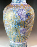 Fujii Kinsai Arita Japan - Yurisai Kinran Dear, Ornamental vase 30.60 cm  (Superlative Collection) - Free Shipping