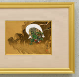 Ogata Korin - Fujin & Raijin Pair (Two sheets of woodblock print) in frame  - Free Shipping