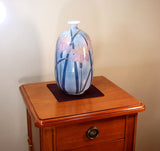 Fujii Kinsai Arita Japan - Somenishiki Kinsai Yurikou Shobu(Iris) Vase  22.50 cm - Free Shipping
