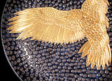 Fujii Kinsai Arita Japan - Tetsuyu Golden Falcon Ornamental plate 39.00 cm  - Free Shipping