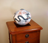 Fujii Kinsai Arita Japan - Somenishiki Kinsai Hanamusubi Rise Dragon Vase 17.00 cm - Free Shipping