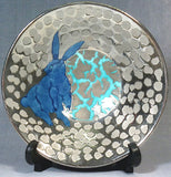 Fujii Kinsai Arita Japan - Somenishiki Platinum Rabbit A Sake Cup (Hai) - Free shipping