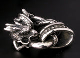 Saito - Rise Dragon W/Chakra Silver Pendant Top (Silver 925)
