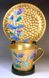 Fujii Kinsai Arita Japan - Somenishiki Golden  Azami  Cup & Saucer - Free Shipping