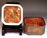 Fujii Kinsai Arita Japan - Yurisai Kinran  Porcelain box Rise dragon & Phoenix (Superlative Collection) - Free Shipping