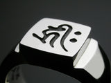 Saito - Buddha in Sanskrit Characters (Bonji) Silver Ring　