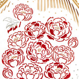 Kenema - Winter Peony  (The dyed Tenugui)