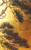 Japanese Traditional Hand Paint Byobu (Gold Leaf Folding Screen) - T 29 - Free Shipping