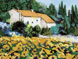 Saikosha - #012-14 Sunflower of Provence (Framed Cloisonné ware) - Free Shipping