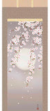 Sankoh Kakejiku - 20A2-022 - Yozakura (Sakura at night with moon) - Free Shipping