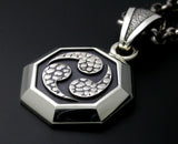 Saito - Octagon Shape Mitsudomoe Silver Pendant Top(Silver 950)