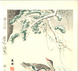 Maruyama Okyo -  Oshidori and Pine Tree in Snow - Free Shipping