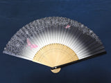 Traditional handcrafted Kyoto Ladies' Sensu - #231 Butterfly - Black