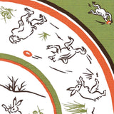 Kenema - Chojyugiga Rugby Green   鳥獣戯画-ラグビー - Furoshiki 50 x 50 cm