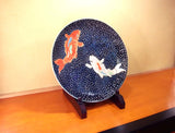 Fujii Kinsai Arita Japan - Tetsuyu Golden Koi (Carp) Ornamental plate 46.00 cm  - Free Shipping