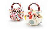 Modern Girl - Mizutama (Polka dot) - Furoshiki with two rings  70 x 70 cm