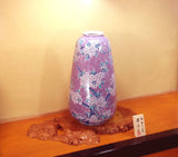Fujii Kinsai Arita Japan - Somenishiki Kinsai Seigaiha Sakura Vase  57.00 cm - Free Shipping
