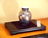 Fujii Kinsai Arita Japan - Tetsuyu Platinum & Gold Rise Dragon Vase 23.80 cm - Free Shipping