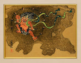 Ogata Korin - Fujin & Raijin Pair (Two sheets of woodblock print) in frame  - Free Shipping
