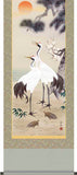 Sankoh Kakejiku -16C1-028 - Sho Chiku Bai Tsuru Kame (Pair of Cranes & Pine, Bamboo, and Plum) - Free Shipping