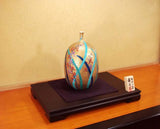 Fujii Kinsai Arita Japan - Somenishiki Golden Orchid Vase 28.60 cm - Free Shipping