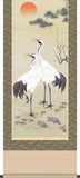 Sankoh Kakejiku - 30C1-034 - Sho Chiku Bai Tsuru Kame (Pair of Cranes & Pine, Bamboo, and Plum) - Free Shipping