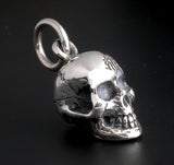 Saito - Skull Silver Pendant top w/ Bonji (Silver 925)