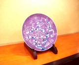 Fujii Kinsai Arita Japan - Somenishiki Kinsai Plam Ornamental plate 39.50 cm - Free Shipping