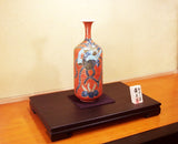 Fujii Kinsai Arita Japan - Somenishiki Kinsai Seigaiha Phoenix Vase 34.50 cm - Free Shipping