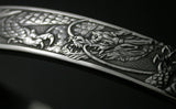 Saito - Rise Dragon-L Silver 950 Bangle