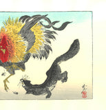 Kawanabe Kyosai - Chicken & Weasel - Free Shipping