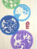 Kenema  - Shichi Fuku Jin ( Seven Deities of Good Fortune)   (The dyed Tenugui)